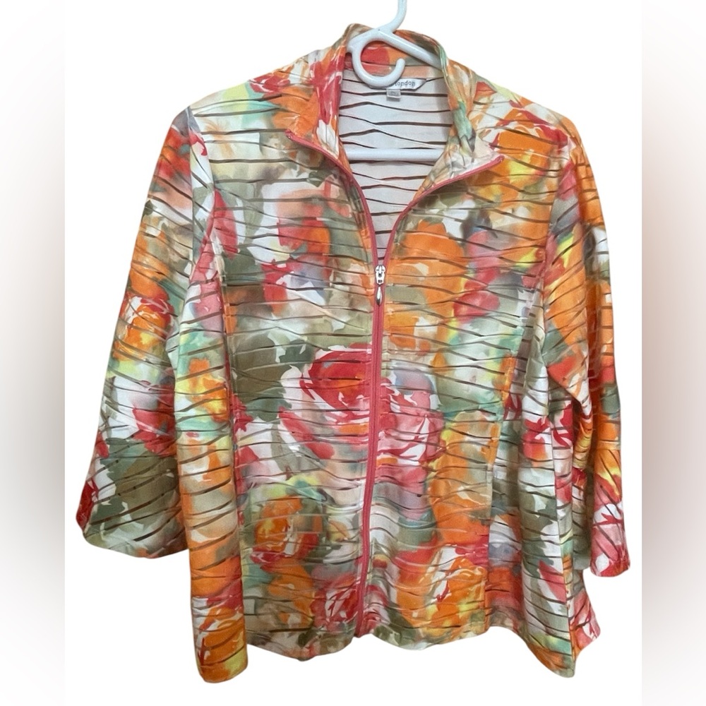 Erin London Multicolor Striped Jacket